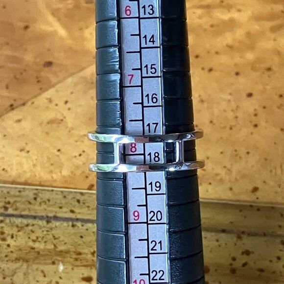 Natural Vermelho Red Garnet Sterling Silver Ring Size 8 - Picture 8 of 9